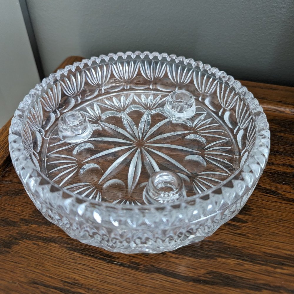 Princess House #830 Full Lead Crystal Candle Holder